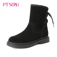 百田森雪地靴女新款时尚保暖加绒加厚低跟防滑平底短靴女