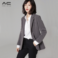 Annibycn休闲西装外套女韩版春夏新款长袖修身百搭西服黑色小西装外套女ol