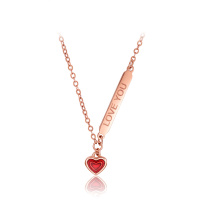 周六福(ZHOULIUFU) 珠宝18K金项链女士款 玫瑰金彩金爱心吊坠链坠多彩KIKQ064956