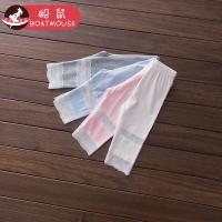 boatmouse船鼠女童打底裤夏季薄款儿童五分裤 蕾丝弹力花边宝宝裤子
