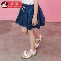 boatmouse船鼠女童裙裤夏季假两件短裤薄款宽松 纯棉裤裙女宝宝裤子