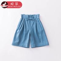 boatmouse船鼠女童阔腿裤夏宽松牛仔裤薄款韩版 宝宝五分裤儿童裤子