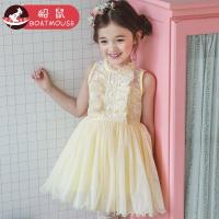 boatmouse船鼠童装女童连衣裙夏装 女宝宝背心裙纱裙蕾丝儿童公主裙