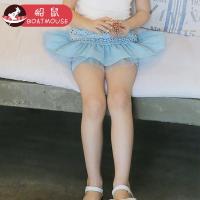 boatmouse船鼠女童裙裤假两件短裤夏季薄款 女孩宝宝沙滩裤儿童裤裙