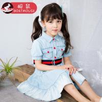 boatmouse船鼠童装女童牛仔裙儿童连衣裙夏装 韩版纯棉女孩宝宝裙子
