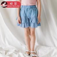 boatmouse船鼠女童牛仔短裤蛋糕裙裤夏季薄款外穿 宝宝裤裙儿童裤子