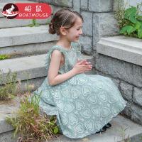 boatmouse船鼠儿童性感裙子女宝宝洋气露背深V背心裙公主裙女童连衣裙夏装