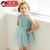 boatmouse船鼠背心裙儿童裙子夏装 花边领蓬蓬纱裙连衣裙公主裙女童_4