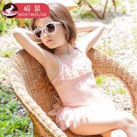 boatmouse船鼠儿童泳衣连体 夏季韩版洋气小孩宝宝公主裙式女童泳装