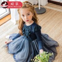 boatmouse船鼠女童连衣裙 童装女宝宝秋装蕾丝花边公主裙小女孩裙子