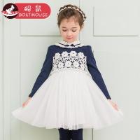 boatmouse船鼠小女孩公主裙女宝宝洋气裙子 儿童韩版童装女童连衣裙
