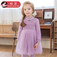 boatmouse船鼠童装女童秋装连衣裙长袖 小女孩裙子蓬蓬纱宝宝公主裙