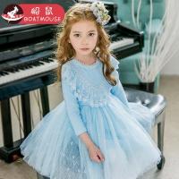 boatmouse船鼠公主裙蕾丝花边领宝宝蓬蓬裙儿童裙子 春秋女童连衣裙