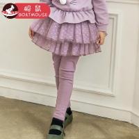 boatmouse船鼠女童裙裤春秋网纱裤裙儿童裤子假两件小女孩长裤女宝宝打底裤