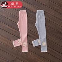 boatmouse船鼠女童打底裤春秋 花边女宝宝长裤高腰外穿可爱儿童裤子