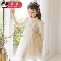 boatmouse船鼠女童连衣裙加绒冬2018新款韩版高领儿童裙子洋气小女孩公主裙