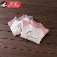 boatmouse船鼠宝宝卫衣秋冬2018新款儿童套头韩版卡通洋气童装女童加绒上衣