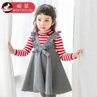 boatmouse船鼠儿童裙子2018新款韩版洋气公主裙 童装女宝宝秋装 女童连衣裙