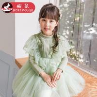 boatmouse船鼠女童连衣裙秋冬新款加绒加厚小女孩秋装公主裙女宝宝洋气裙子