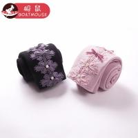 boatmouse船鼠女童加绒打底裤秋冬2018新款韩版外穿公主花边女宝宝裤子长裤