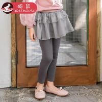 boatmouse船鼠女童裙裤假两件韩版高腰儿童裤子女宝宝加绒加厚打底裤秋冬款