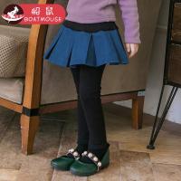 boatmouse船鼠女童打底裙裤加绒加厚冬2018新款儿童打底裤假两件女宝宝