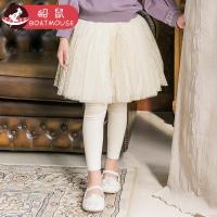 boatmouse船鼠女童裙裤春秋2019新款韩版高腰假两件纱裤裙儿童裤子打底裤