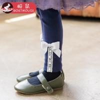 boatmouse船鼠女童裤子春季宝宝长裤韩版蝴蝶结修身弹力2019新款儿童打底裤