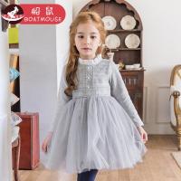 boatmouse船鼠童装女童春装2019新款蓬蓬纱裙子小女孩公主裙洋气儿童连衣裙