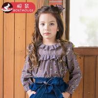 boatmouse船鼠女童t恤春秋长袖2019新款韩版碎花 女宝宝娃娃衫儿童公主上衣