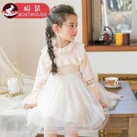 boatmouse船鼠女童连衣裙蕾丝裙春秋2019新款韩版纱裙小女孩公主裙儿童裙子