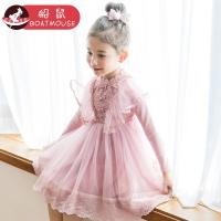 boatmouse船鼠女童公主裙洋气女孩裙子春秋2019新款宝宝蓬蓬纱裙女童连衣裙