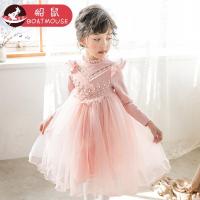 boatmouse船鼠女童连衣裙春秋 蓬蓬纱裙女孩公主裙韩版童装儿童裙子