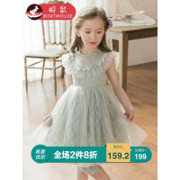 boatmouse船鼠女童蕾丝连衣裙夏装女宝宝背心裙2019新款韩版童装儿童公主裙