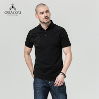 CREAZIONI男装 短袖T恤 黑色T恤 纯色 夏季新品