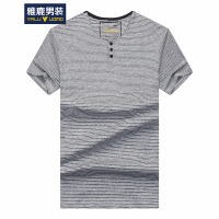 雅鹿男装短袖T恤男夏季新款衣服男装韩版修身男士短袖圆领纯色休闲t恤17307