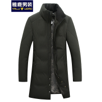 羽绒服男长款201秋冬新款修身男士时尚休闲外套男士简约百搭连帽羽绒服外套 S57EDYA18815