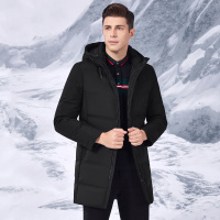 中青年冬季男士羽绒服中长款连帽防寒服外套S33EDYA08820