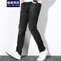 雅鹿男装春季款水洗磨白男士牛仔裤修身牛仔裤男AS12FCKC03168