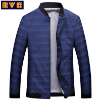 雅鹿男装夹克男春秋季商务休闲棒球领男士外套AS42FCJA18009