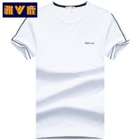 雅鹿男装短袖T恤男青年时尚圆领男士短袖休闲男士T恤AC22EXTB07582