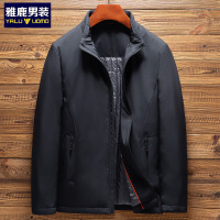 雅鹿男装男士棉衣冬季新品中老年立领短款加厚保暖棉袄外套1136BA02968