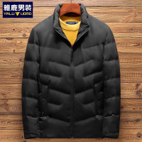 雅鹿男装冬装新品时尚修身立领短款羽绒服1134YA20830