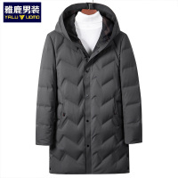 雅鹿男装秋冬新款时尚百搭连帽休闲保暖外套男士羽绒服WD67U0564