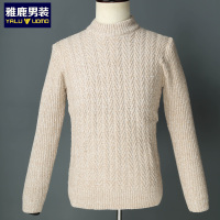 雅鹿男装秋季时尚休闲圆领针织加厚保暖男士针织衫YL-0401