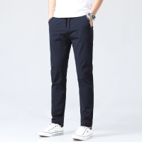 雅鹿男装新品首发休闲时尚纯色简约抽绳设计休闲裤YL-WJ8038