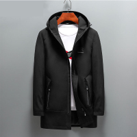 雅鹿男装商务休闲百搭连帽男士风衣外套YL-18080689