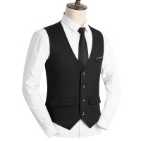 雅鹿男装新品免烫抗皱修身无袖西服男士西装马甲背心2103XC0318