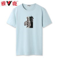 雅鹿男t恤娜娜短袖夏季韩版潮流圆领半袖纯棉宽松t恤YLQLT2072