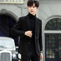 雅鹿羊毛呢子休闲西服青年修身西装YLZYLXD901